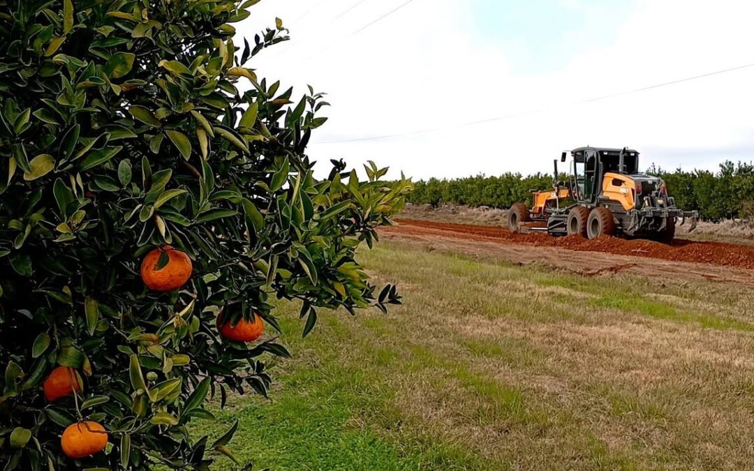 Mantenimiento de los caminos de la producción en Villa del Rosario